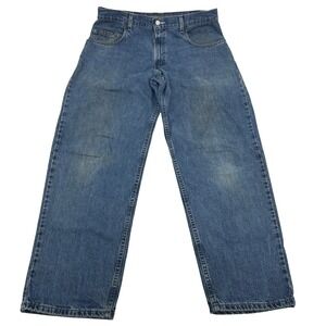 Levi's SilverTab Baggy Fit Jeans Mens 34x32 Blue Vintage Y2K Made in USA